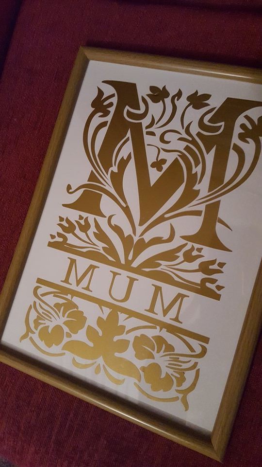 Mum Decorative Split Lettering.
