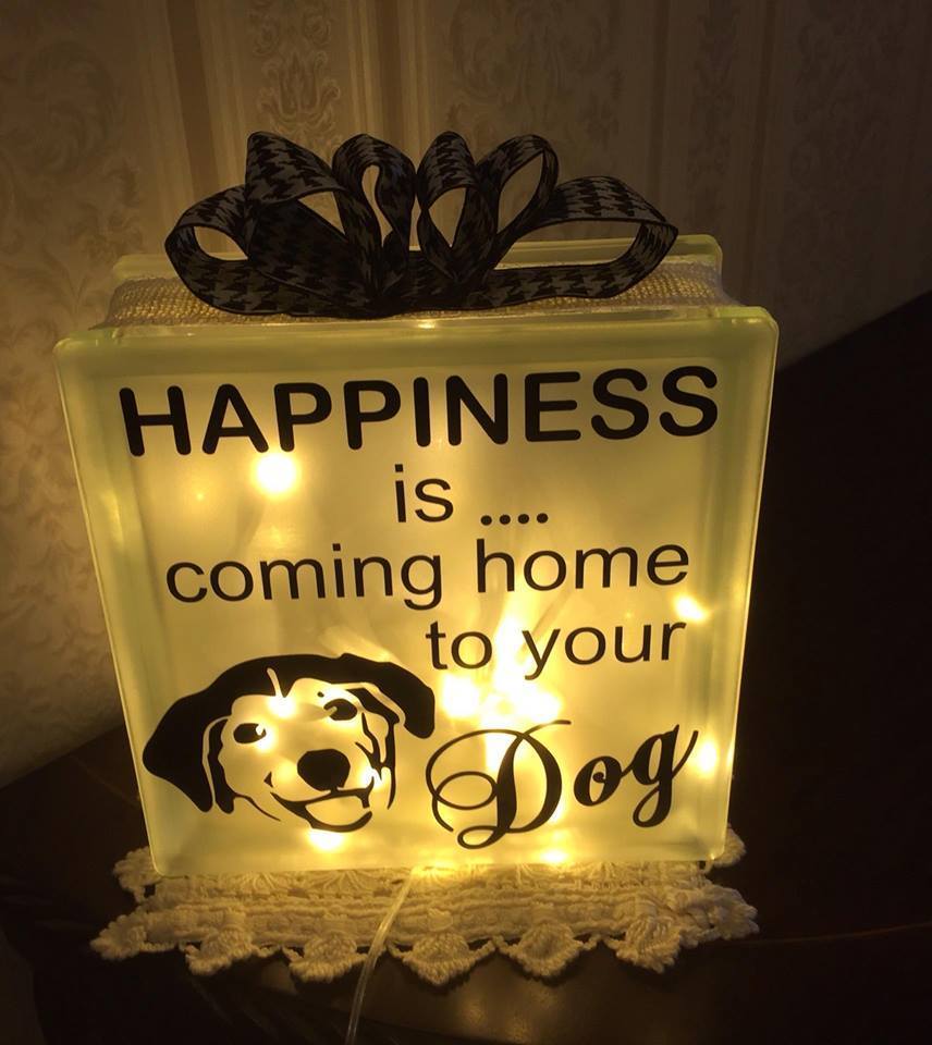 Happiness is coming home to your Dog design 2 - vinyl HTV etc