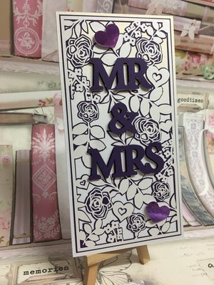 Mr & Mrs Mix N Match set 1 Card template and 2 Toppers.