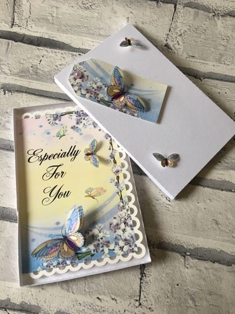 3d Butterfly Sil Studio Print n Cut card, tags and box.