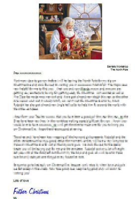 Editable Personalised letter from Santa studio and Word doc format - commercial use