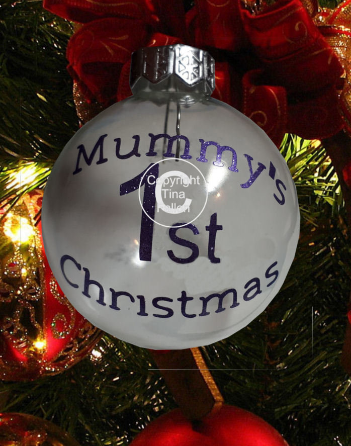 Mummy's - Christmas Bauble Ornament - with precurved text 4 sizes