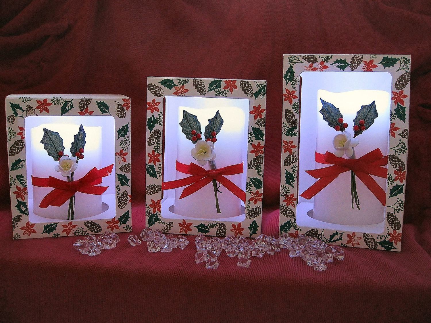 Pillar Candle Boxes set of 3 different sizes