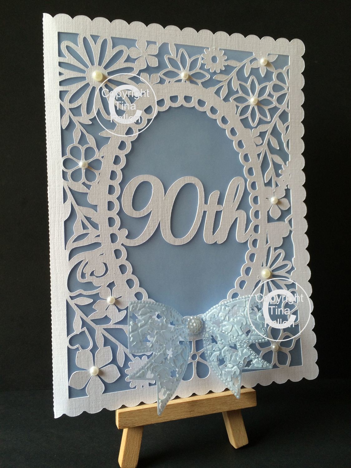 90th Birthday floral card - studio