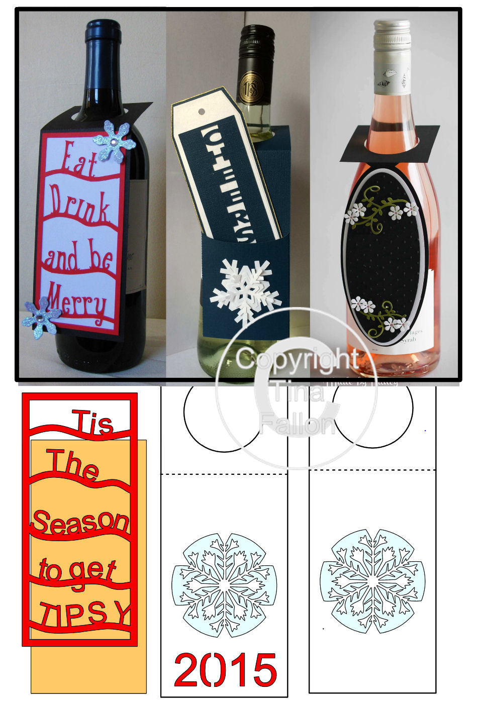 Wine Bottle Tags - *BUMPER PACK * Set 4 - Studio format