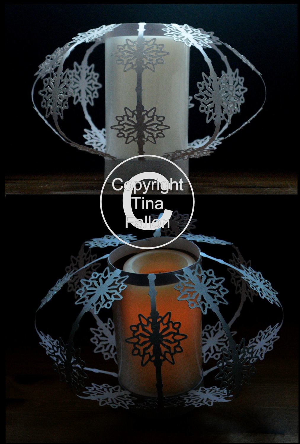 Snowflake Luminaire Great table centrepiece for Weddings and Parties.