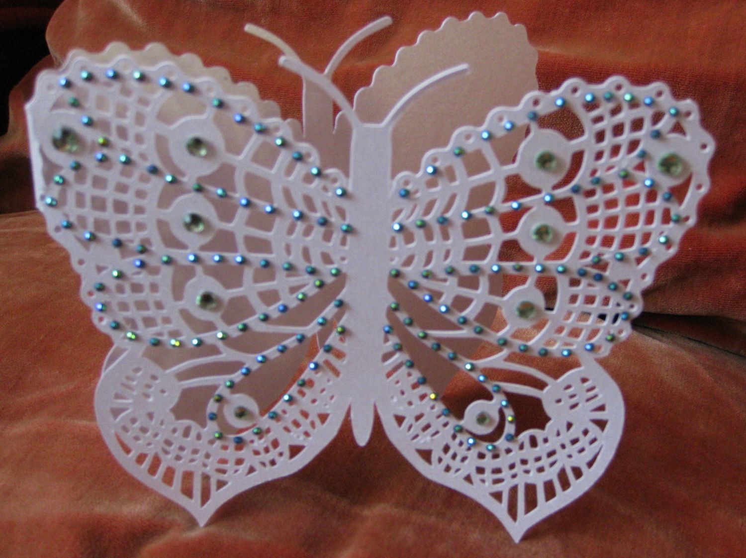 Butterfly card shaped