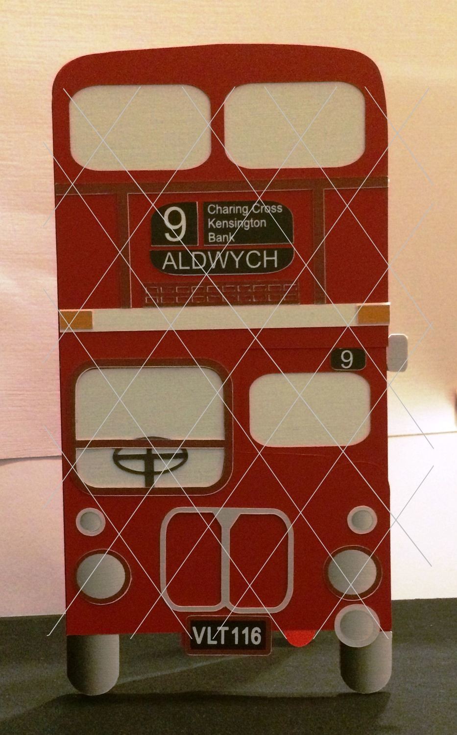 Routemaster RM116 London Bus layered card template and optional print n cut