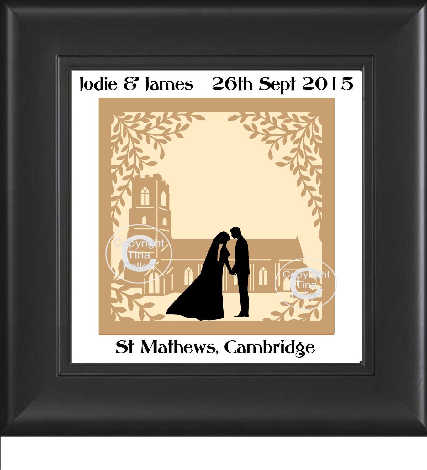 Church scene for paper and vinyl cutting - can be personalised and commercial use inc