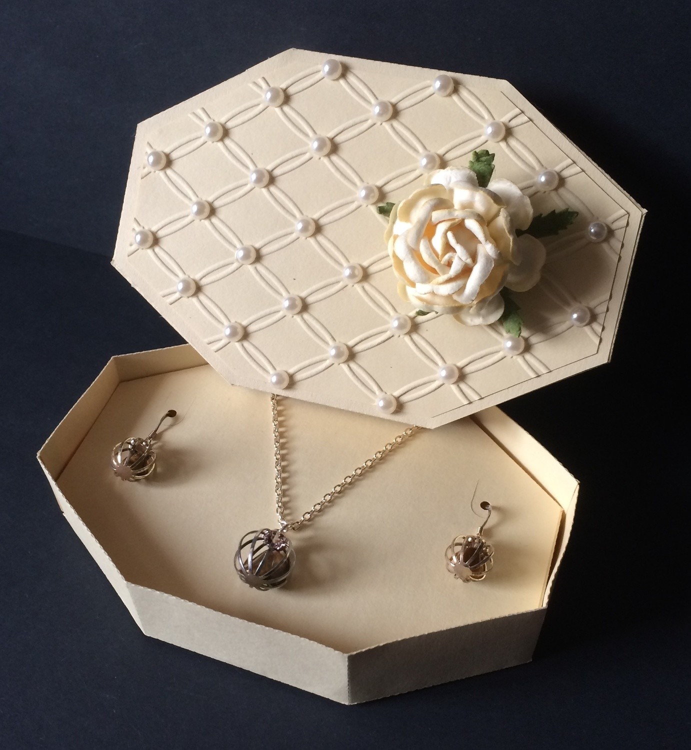 Large Jewellery Box with insert for Ear-rings and Necklace Mum mother