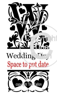 Wedding Day Split Letter 2 files for A4 and 12x12