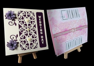 Hearts & Romance Square card no 2 great for wedding stationery, anniversaries, engagement etc