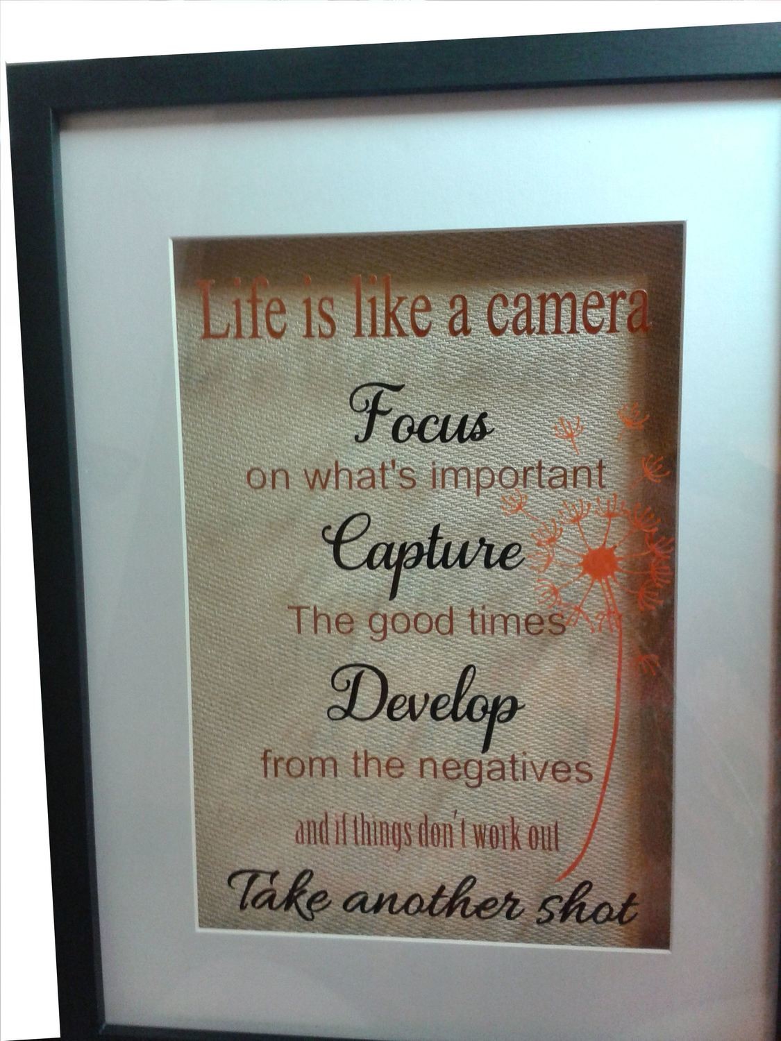 Life is Like A Camera Quote - commercial use allowed to make handmade projects