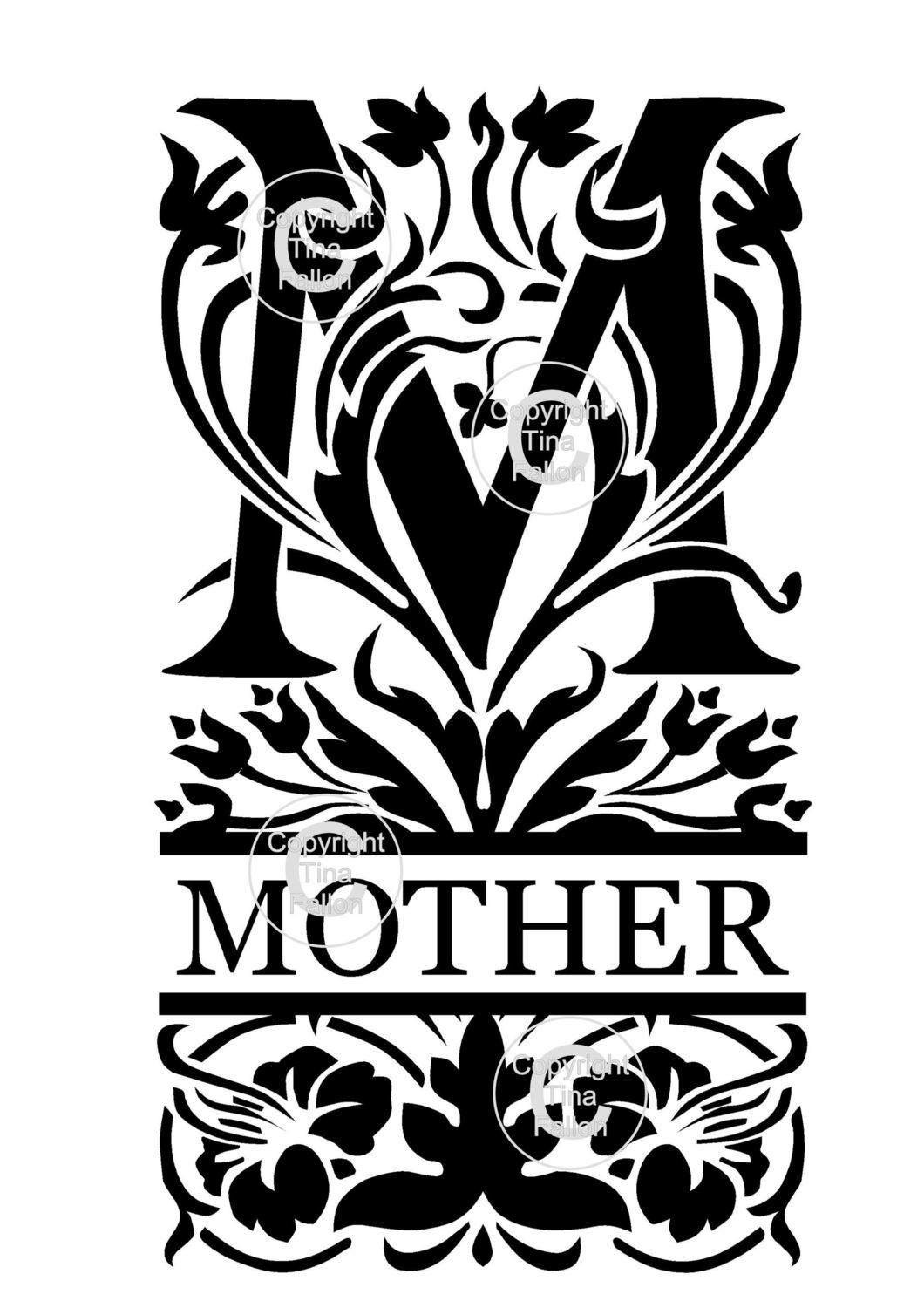 Mother Decorative Split Lettering