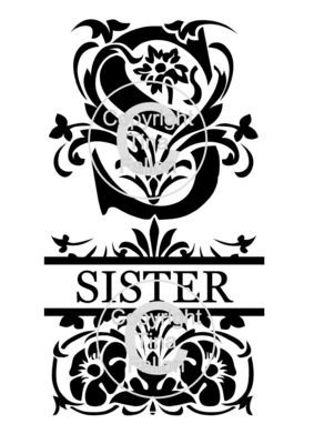Sister Decorative Split Lettering