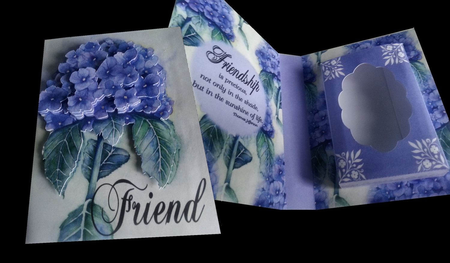 FRIEND Combi Card/Gift Box friendship is precious, not only in the shade but in the sunshine of life '