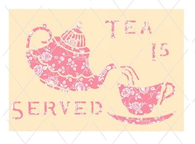 Teapot and Cup card front