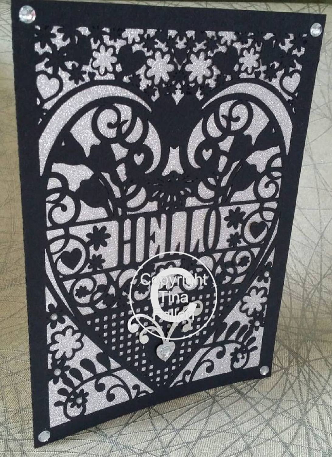 HELLO Card (with box) beautiful cutout design