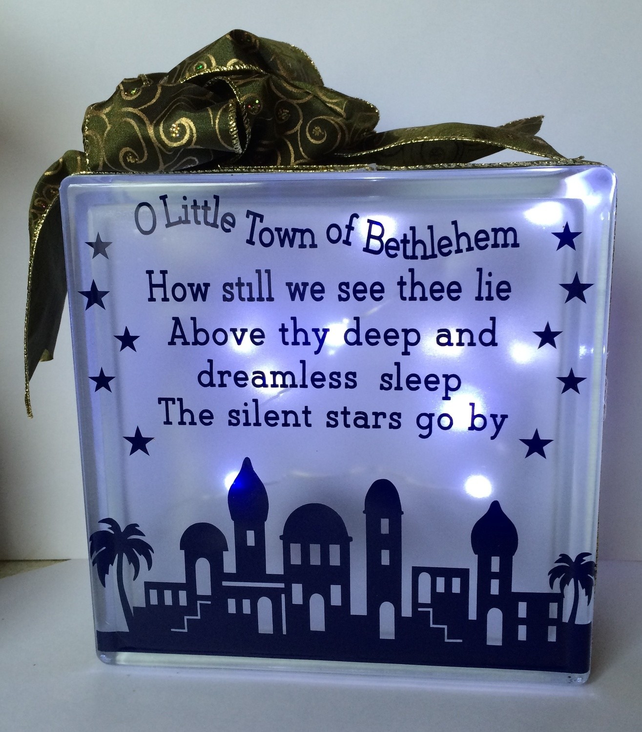 O Little Town of Bethlehem - Christmas Nativity Block for vinyl