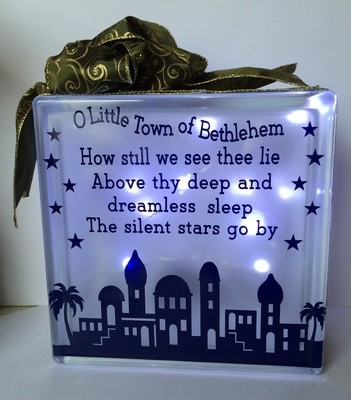 O Little Town of Bethlehem - Christmas Nativity Block for vinyl