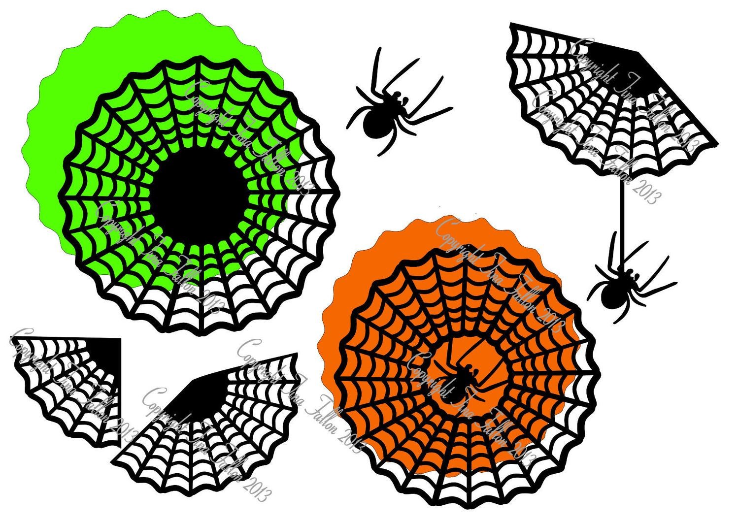 Halloween Web Assortment - design for vinyl , charger plates and glass blocks