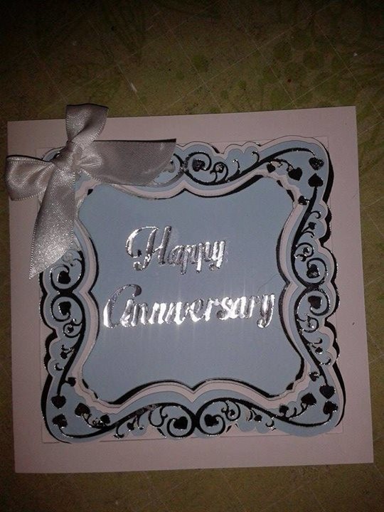 Faux Embossed Occasion layered Card Template with heart theme.