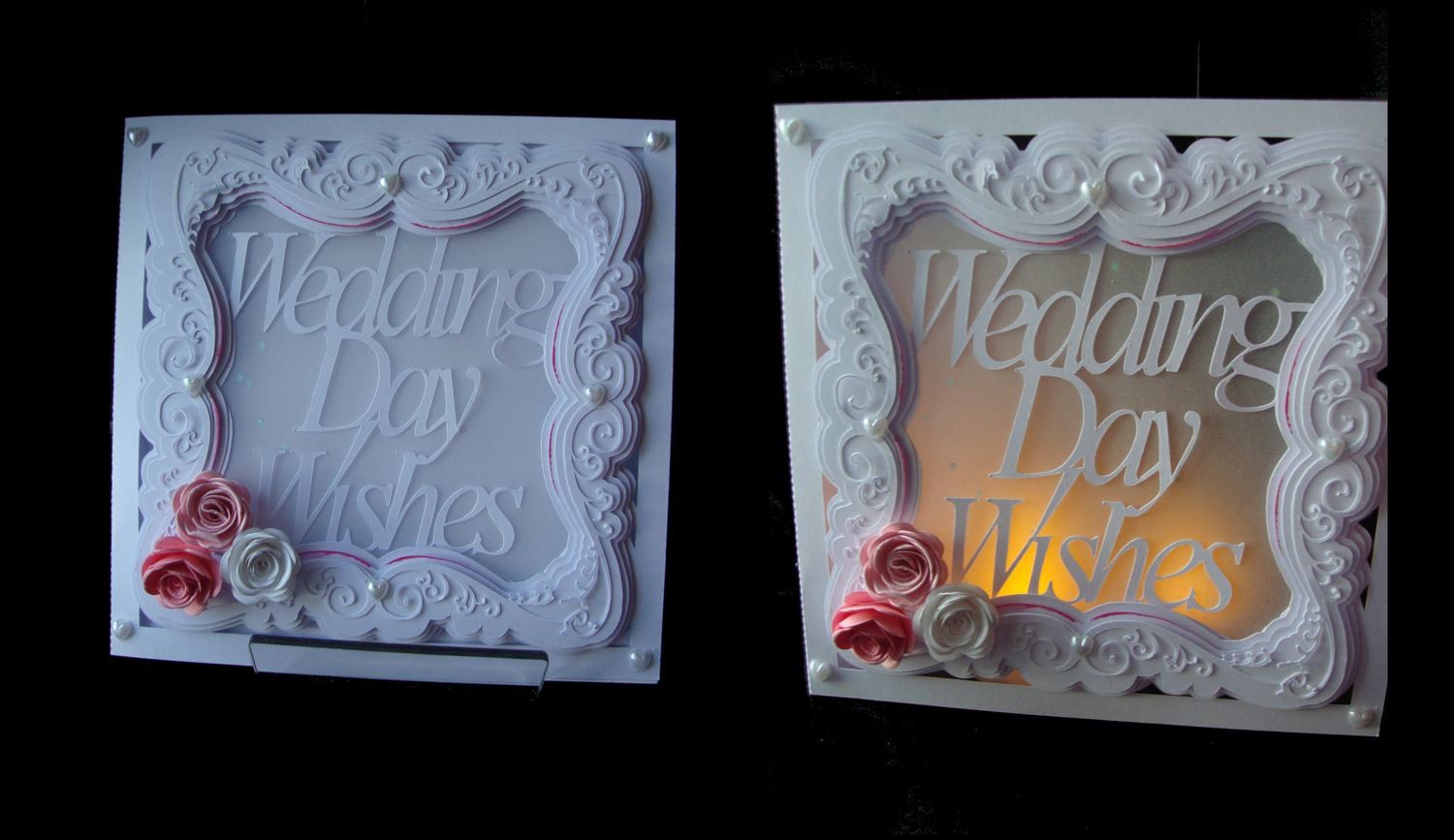 Wedding Day Wishes Card Faux Embossed