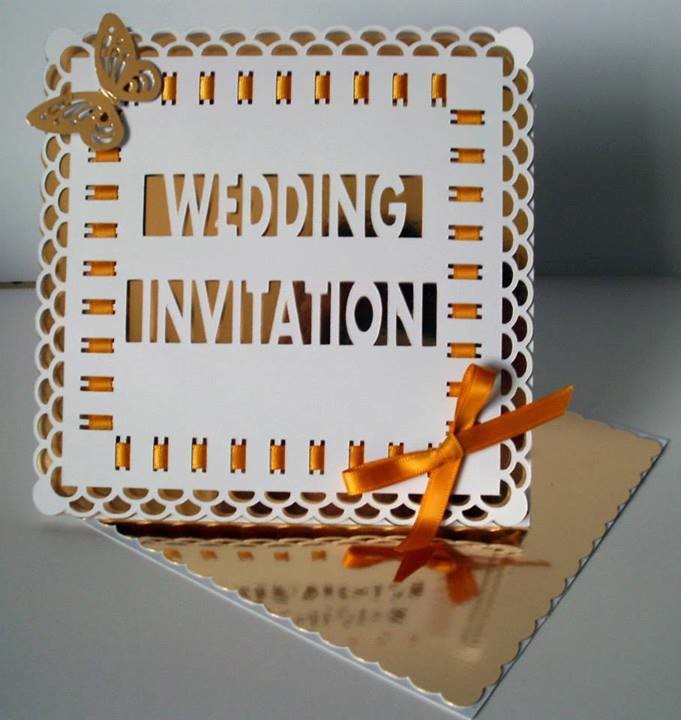 Wedding Invitation Easel Card with box