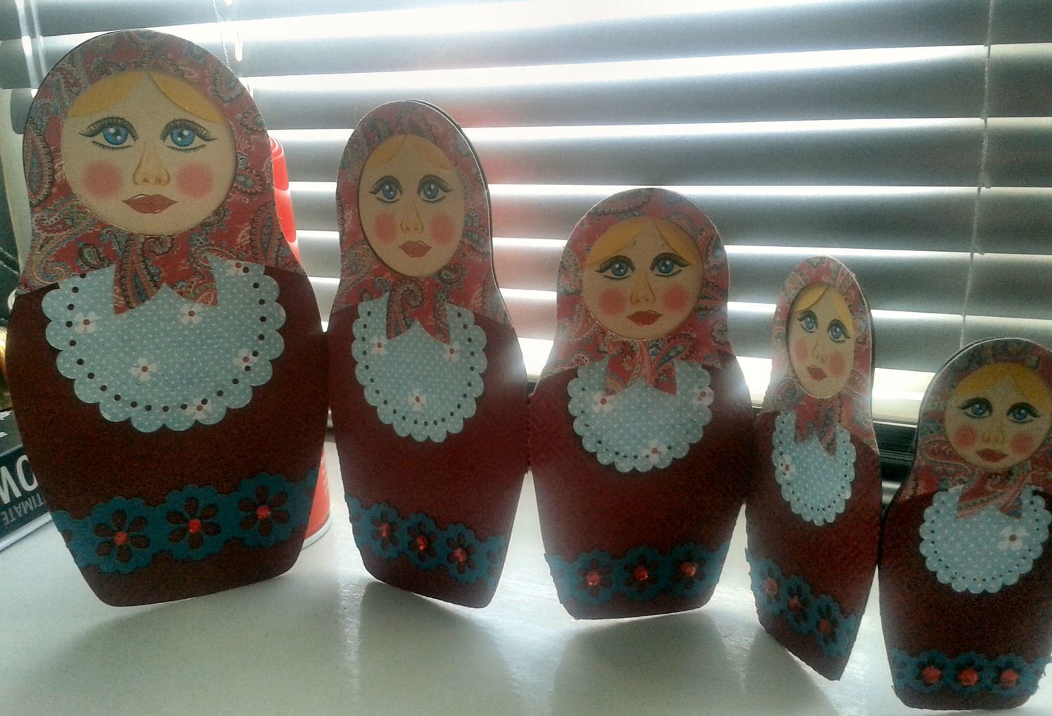 Matryoshka Russian doll folding card cutting file