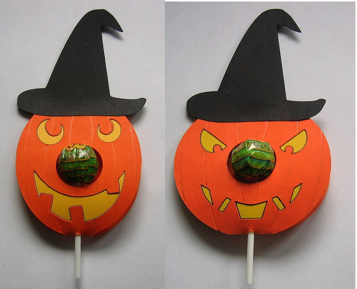 Download Set Of 2 Halloween Pumpkin Chupa Chups Lolly Holder Scut Svg