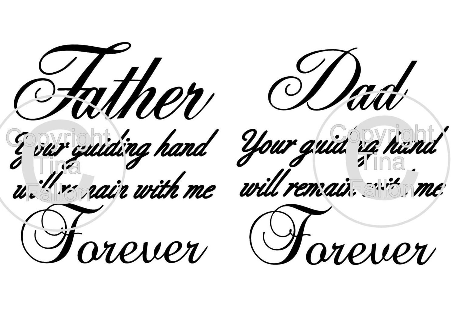 Dad your guiding hand quote - 2 cutting files