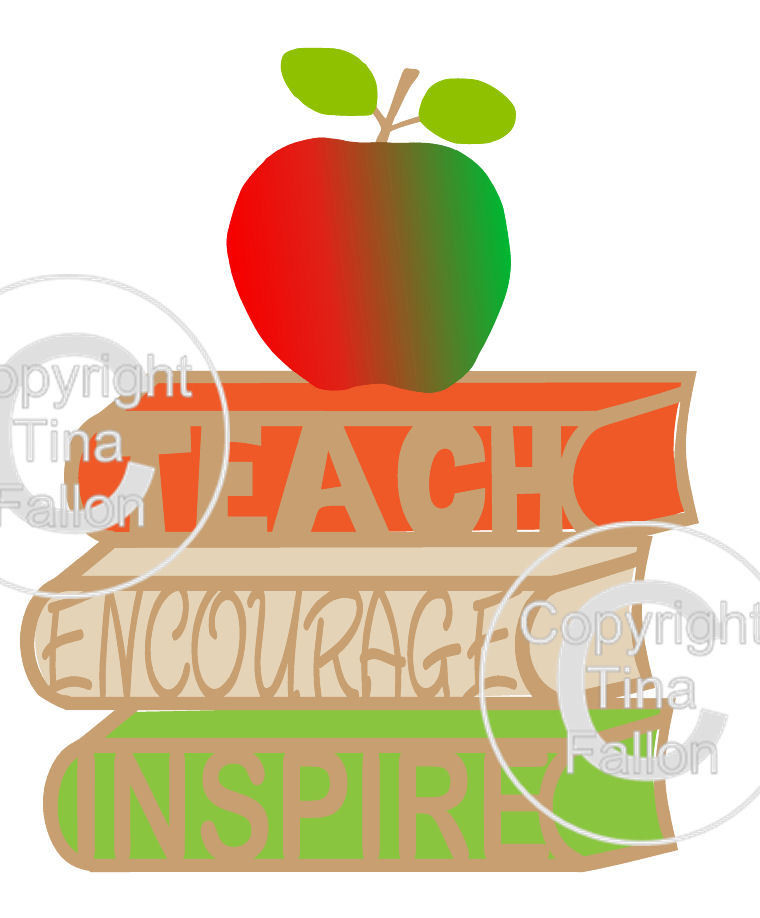 TEACHER - Teach Encourage multi layered topper