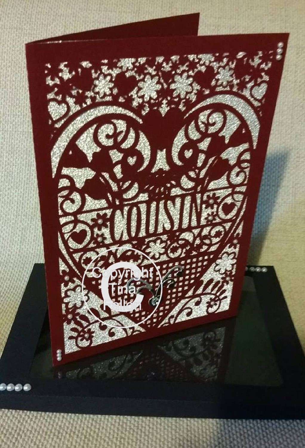 Cousin Birthday Card (with box) beautiful cutout design