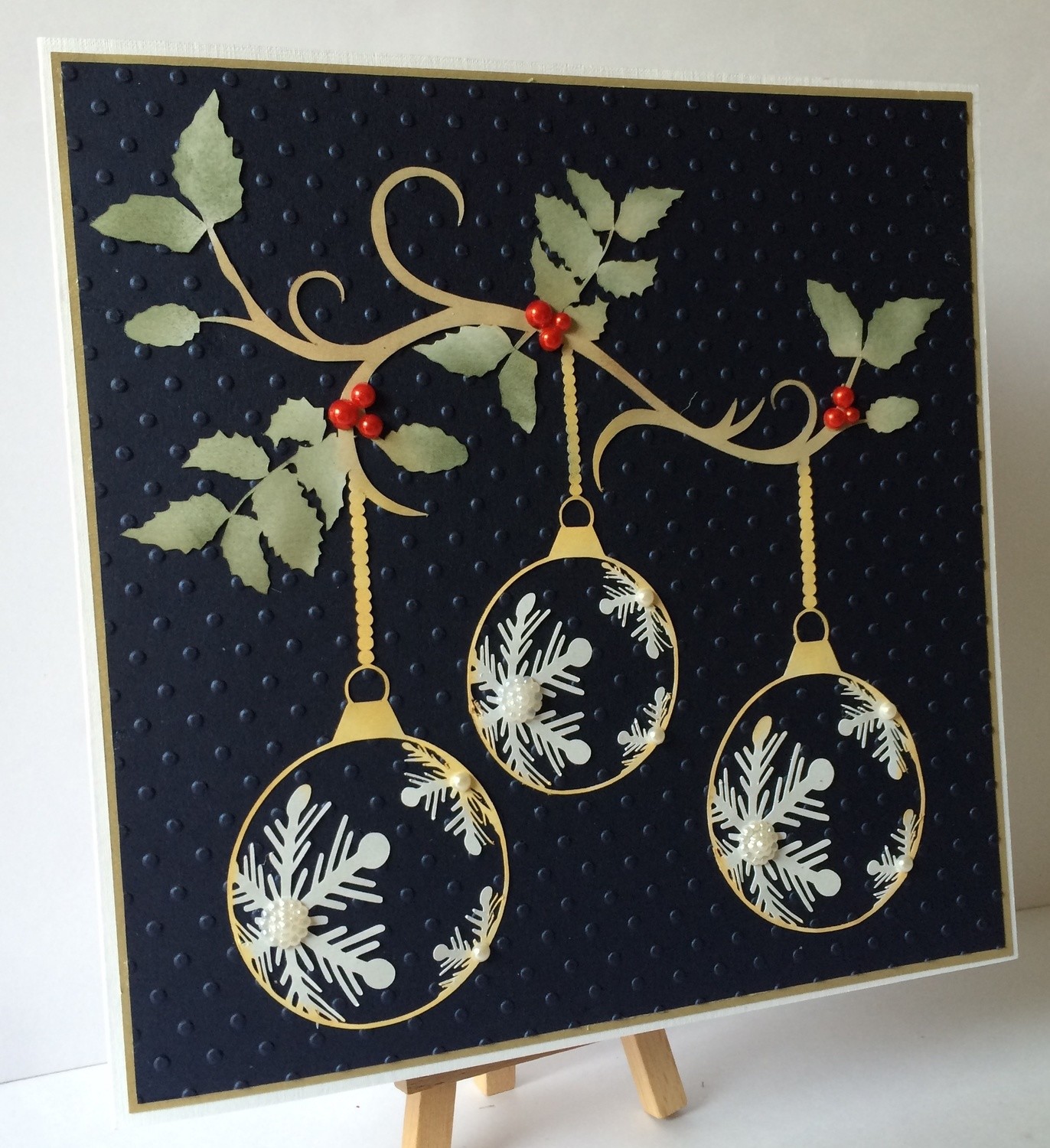 Hanging Baubles Card Topper