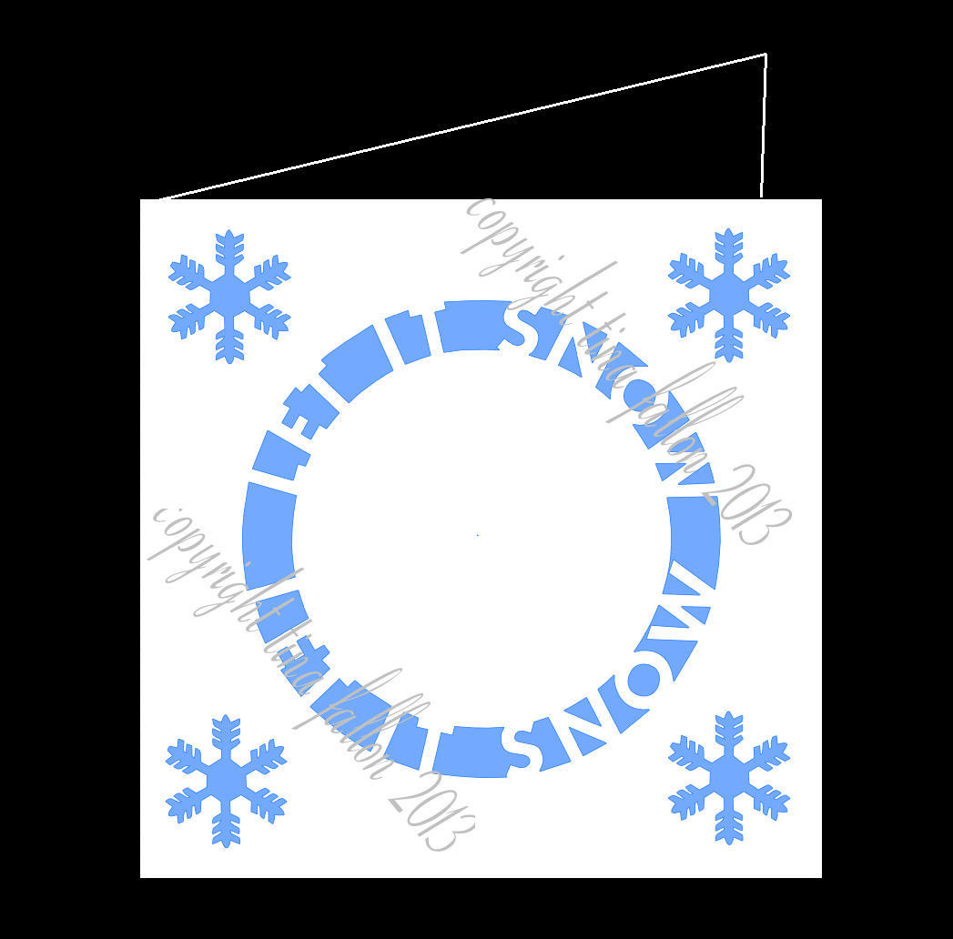 LET IT SNOW CIRCLE - CARD TEMPLATE