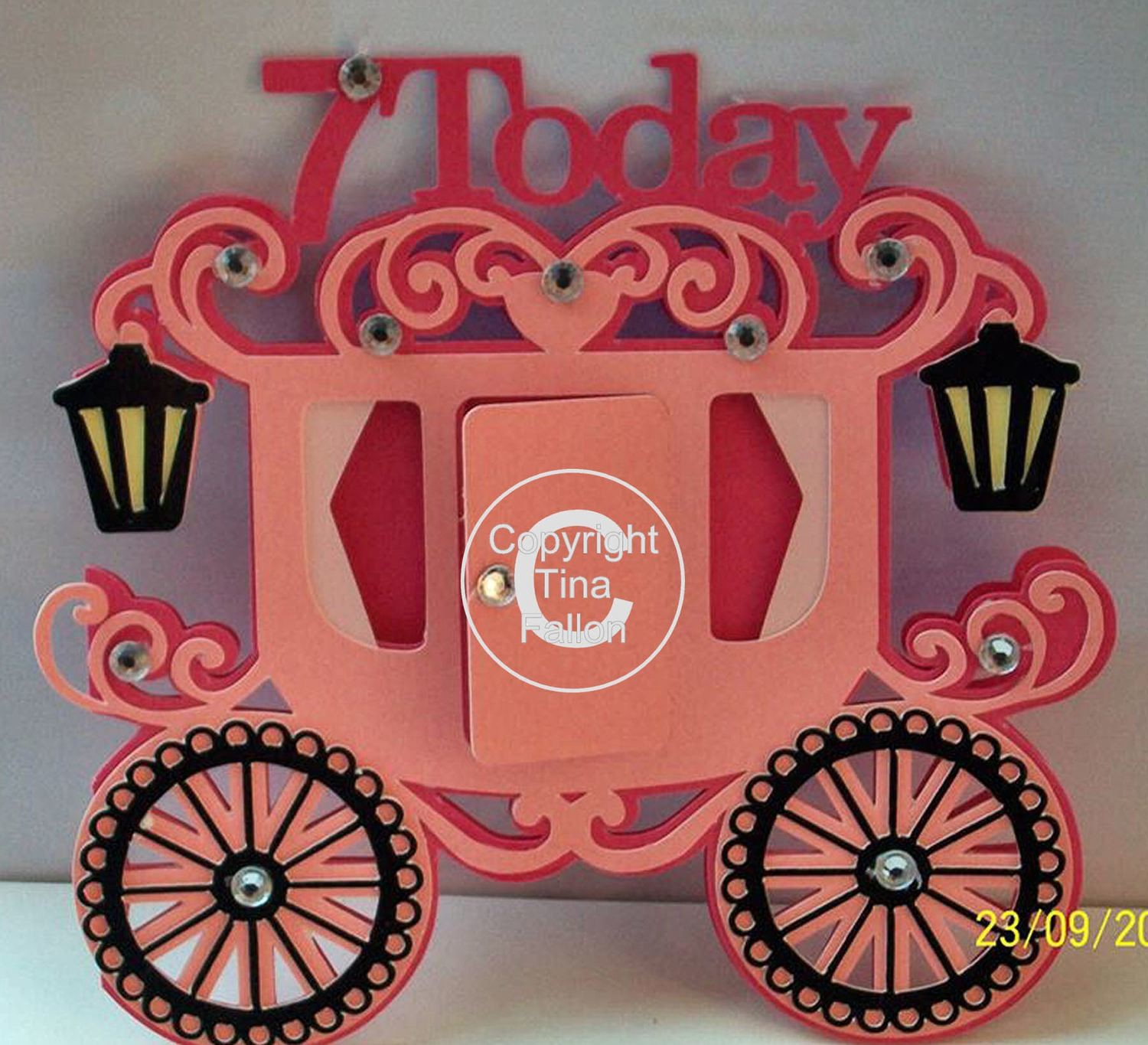 Download Princess Carriage 7 Today Card Template