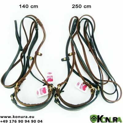 Leder Schauleine mit ovalem Halsband fwf
