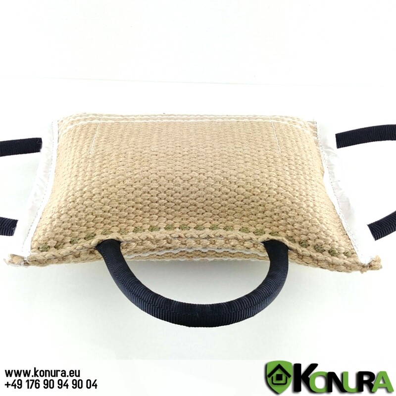 Jute Beißkissen mit 3 Schlaufen Schweikert