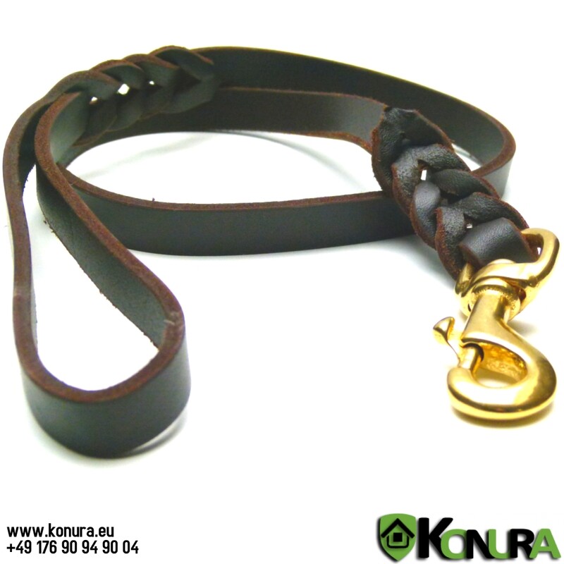 Show Lead in Oiled Leather with Brass Fittings – KLIN Kassel
