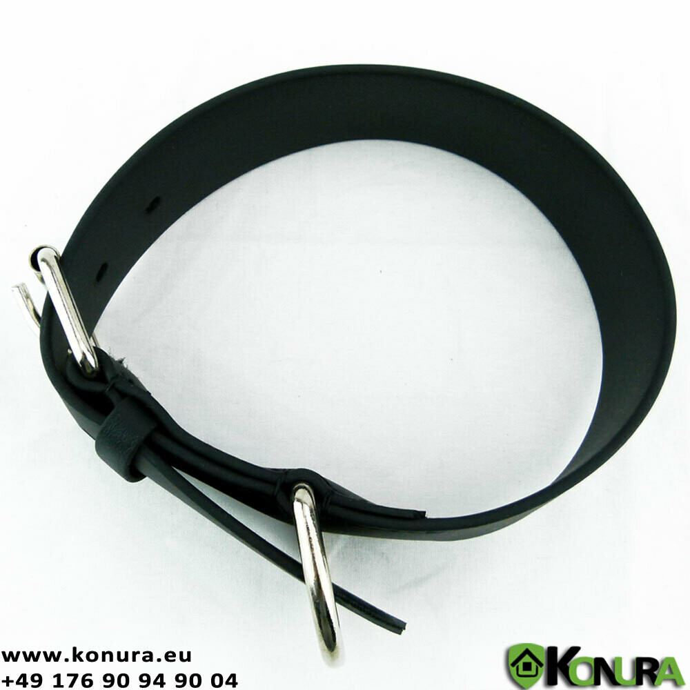 Halsband aus Biothane 50 mm breit mit klassischer Schließe (MIT oder OHNE Schlaufe) Schweikert, Option: Ohne Schlaufe, Größe: 55 cm