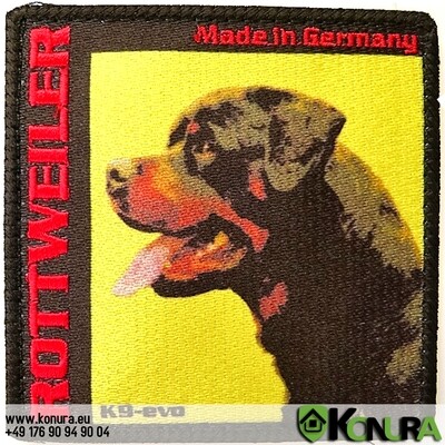 Patch 8x8 cm K9-evo (Malinois, Rottweiler, IPO dogsport, Deutscher Schäferhund)