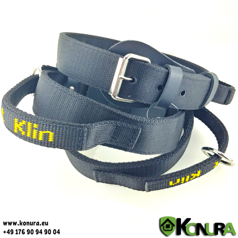 Dreilagiges Nylonhalsband mit Griff Klin Kassel