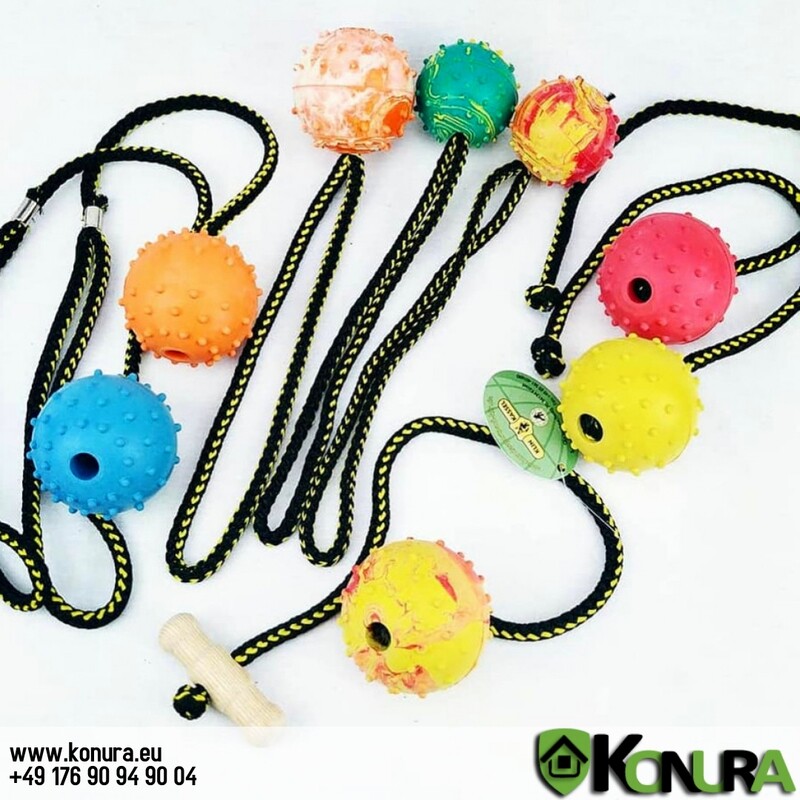 Hundespielzeug Ball mit verschiedene Handschlaufen Klin Kassel