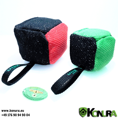Toy "Cube" made of cotton-synthetic with 1 hand strap Klin Kassel