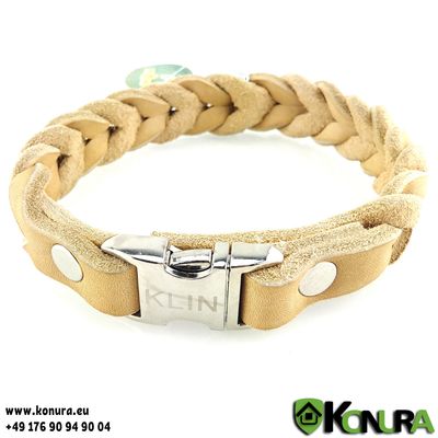 Geflochtener Leder-Halsband mit Schnellverschluss-Schnalle Klin Kassel