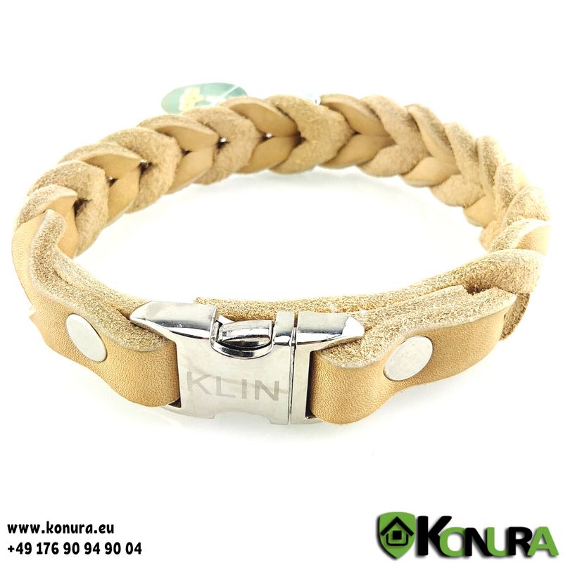 Geflochtener Leder-Halsband mit Schnellverschluss-Schnalle Klin Kassel