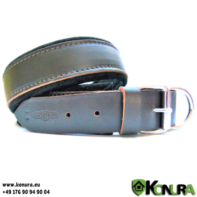 Lederhalsband mit Wildlederfutter Klin Kassel Lederhalsband mit Wildlederfutter Klin Kassel