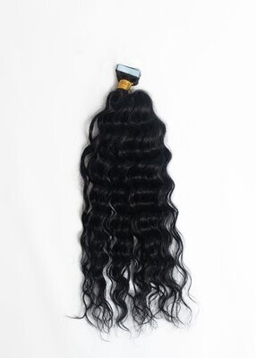 Curly tape in hair extensions
