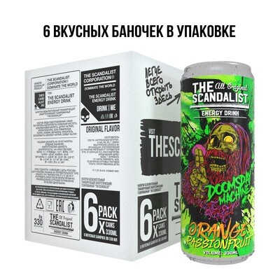 6-Pack The Scandalist Energy Drink "Doomsday Machine"