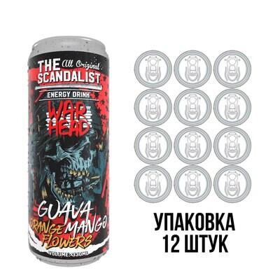 12-Pack The Scandalist Energy Drink "War Head"